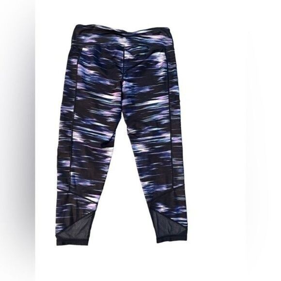 IDEOLOGY Purple Black Space Dye
Cropped Leggings with Black mesh at back hem S - Picture 2 of 10